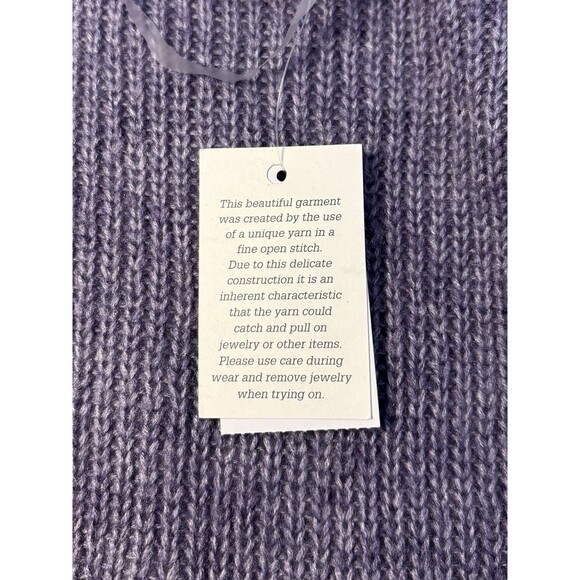 CHICOS Cora Cable Cocoon Mohair Blend Shrug Cardigan Sweater 3/XL/16 Purple Plum - Picture 8 of 11